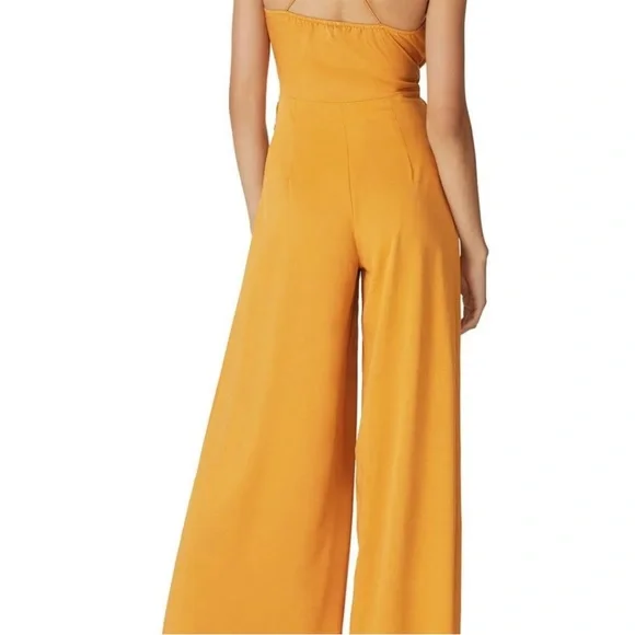 🍊NWT Women’s MINKPINK Orange Belted Cross-back Jumpsuit 🍊 - Picture 5 of 9